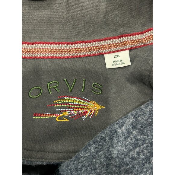 Orvis Long Sleeve Mock Neck Quarter Zip Pullover Sweater Blue Size XXL Outerwear - Picture 6 of 11